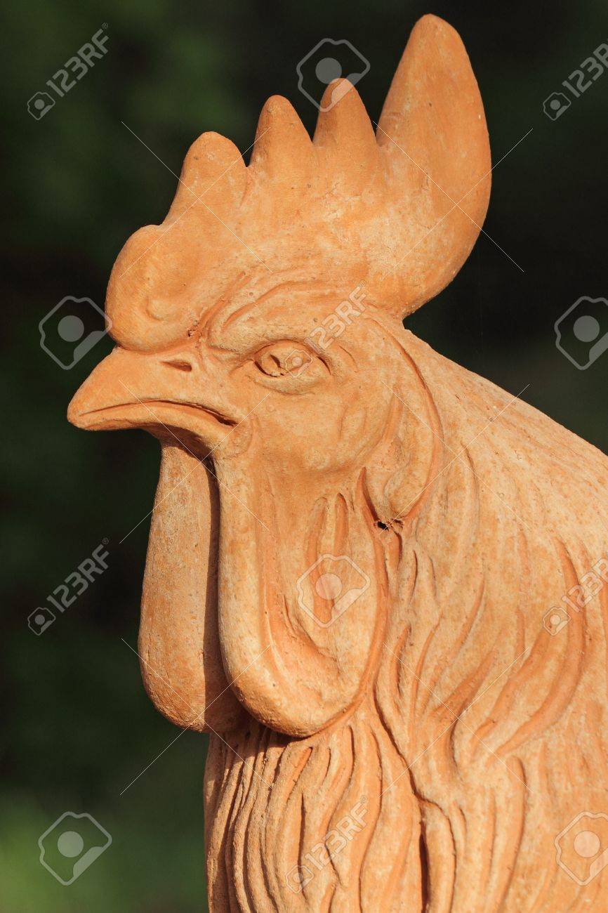 Tête De Coq En Terre Cuite Toscane - Décoration De Jardin, Florence ... Tête De Coq En Terre Cuite Toscane - Décoration De Jardin, Florence ...