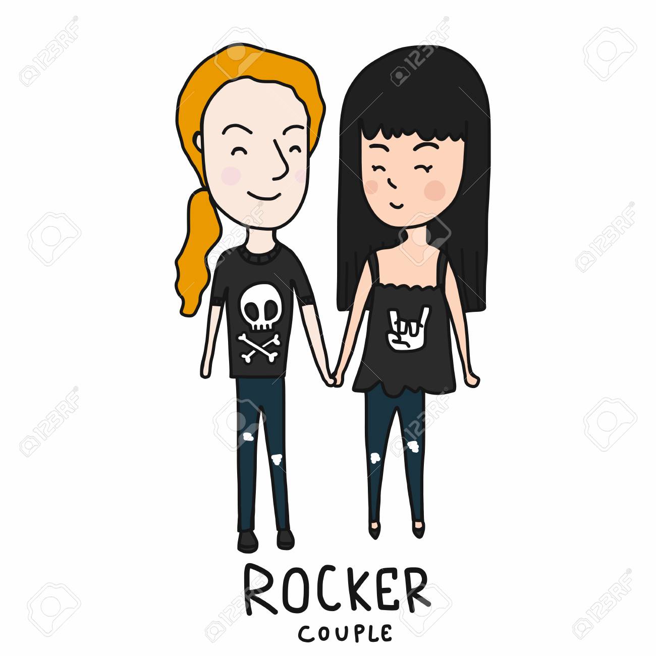 Ilustracion De Vector De Dibujos Animados De Pareja De Rockero Estilo Doodle Ilustraciones Vectoriales Clip Art Vectorizado Libre De Derechos Image Ilustracion De Vector De Dibujos Animados De Pareja De Rockero Estilo Doodle Ilustraciones Vectoriales Clip Art Vectorizado Libre De Derechos Image