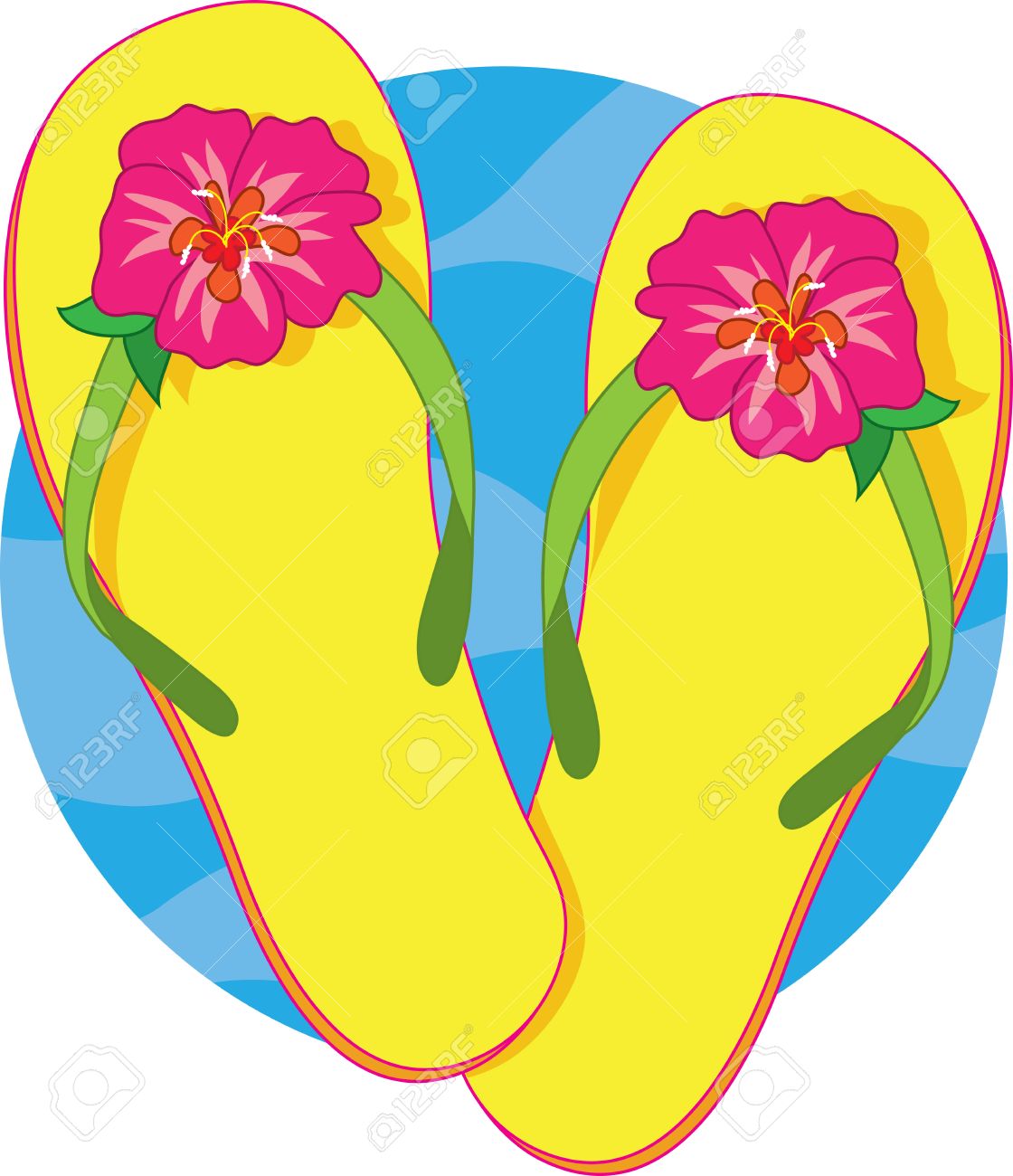 flip flops yellow