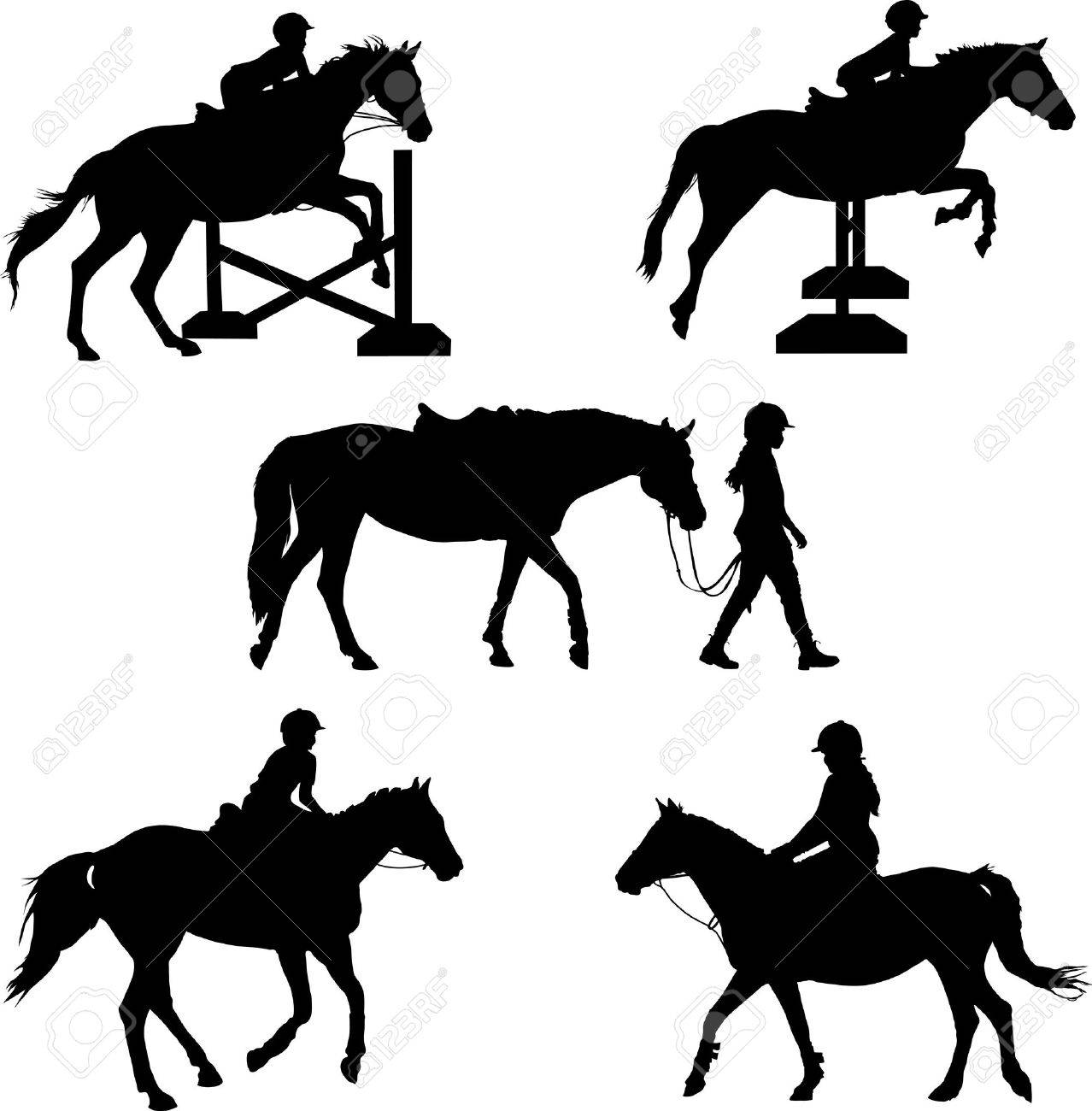 5 人のグループ シルエット全室馬と子供 のイラスト素材 ベクタ Image 5 人のグループ シルエット全室馬と子供 のイラスト素材 ベクタ Image