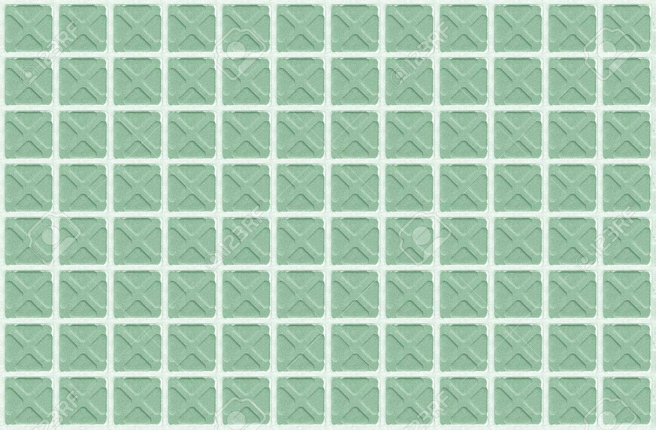 Vintage Filtered Green Floor Tile Textured Seamless Background