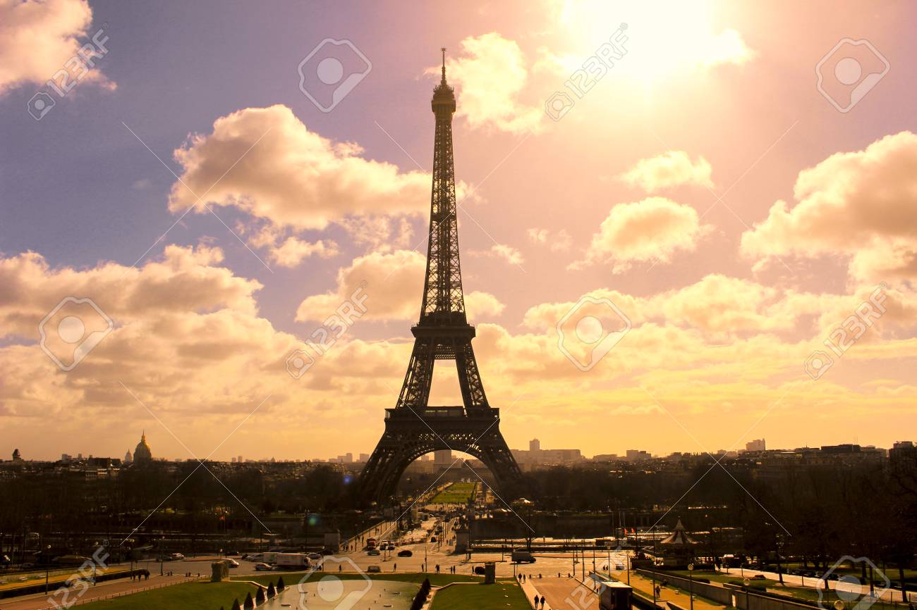 Landscape Scenery View Of Eiffel Tower In Paris France Stock Photo Picture And Royalty Free Image Image 88178237