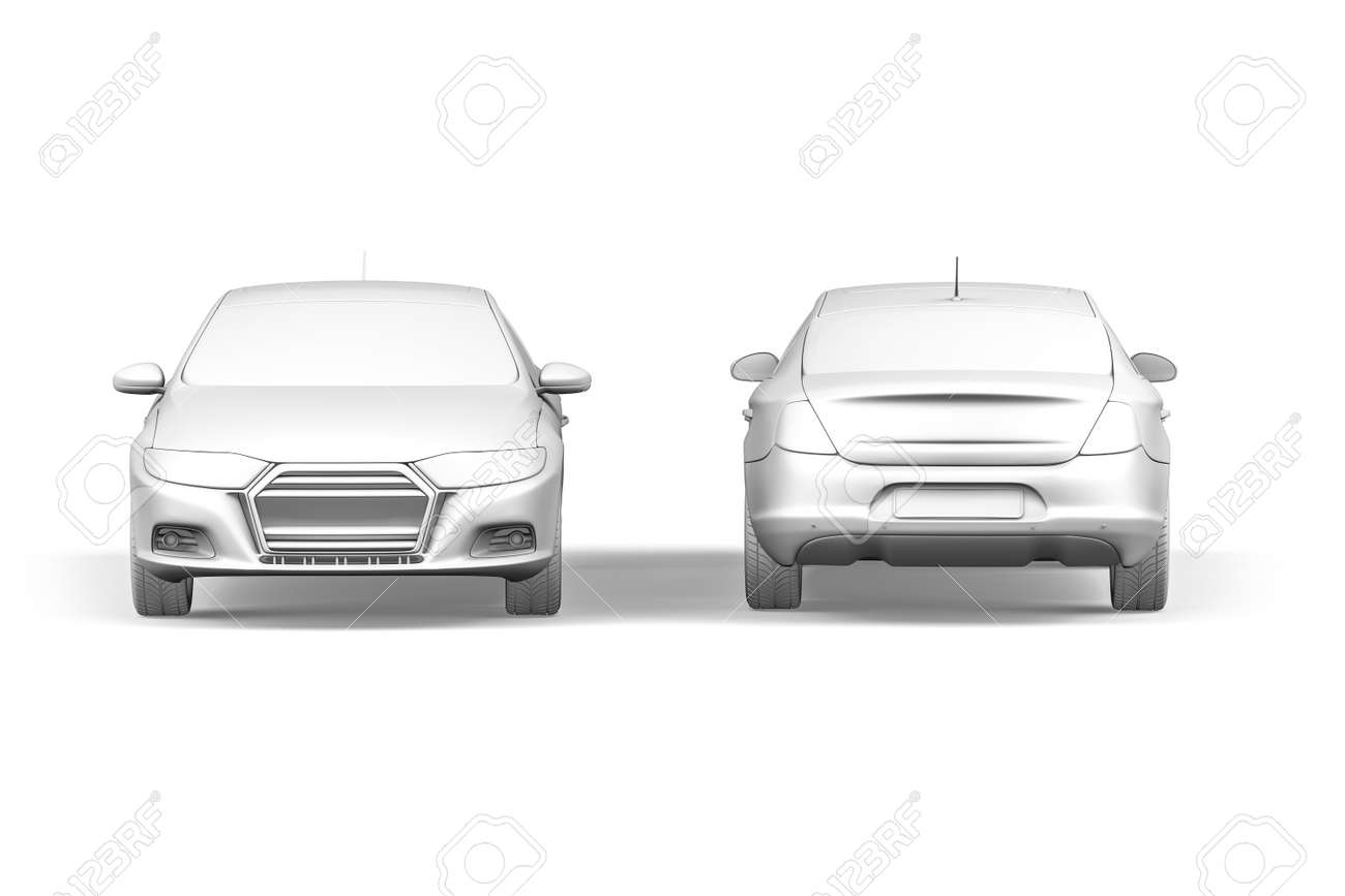 8 Sedan Mockup - Top View Use Include PSD