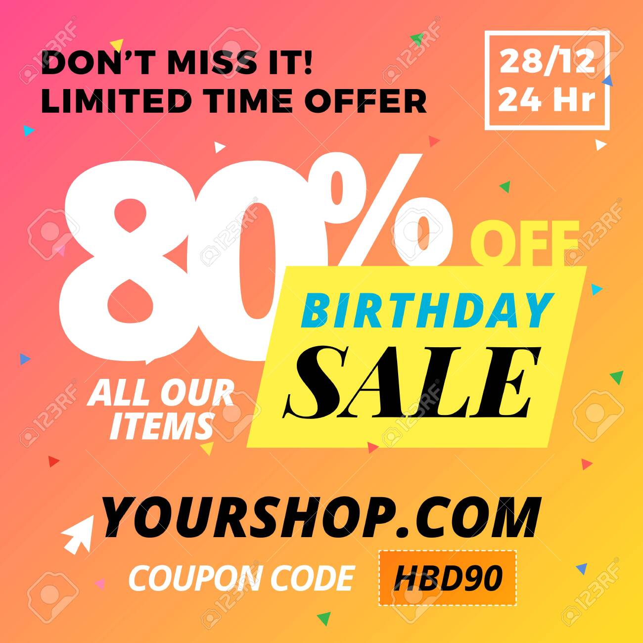 happy birthday super sale banner online shop website promotion website promotion