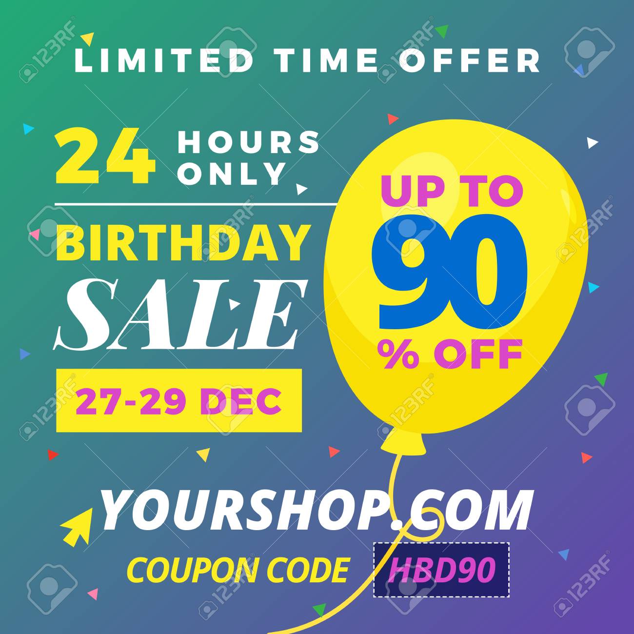 happy birthday super sale banner online shop website promotion website promotion