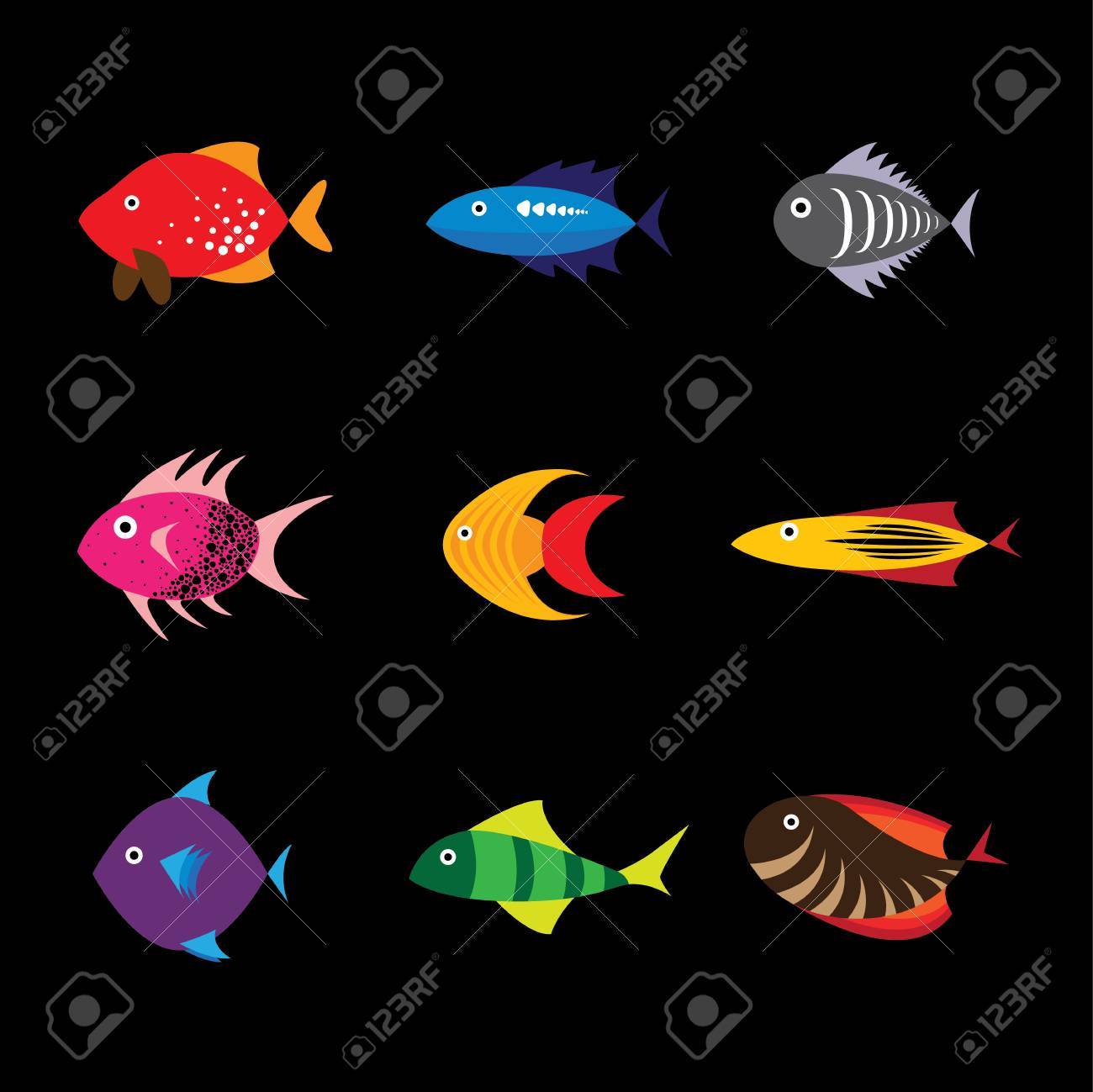 魚アイコン 魚アイコン Eps 10 魚アイコンのベクトル 魚アイコン フラットなデザイン カラフルな海の魚アイコン 淡水魚アイコン 水族館魚 アイコン 熱帯魚アイコン ペットの魚のアイコン 海水魚アイコンのイラスト素材 ベクタ Image