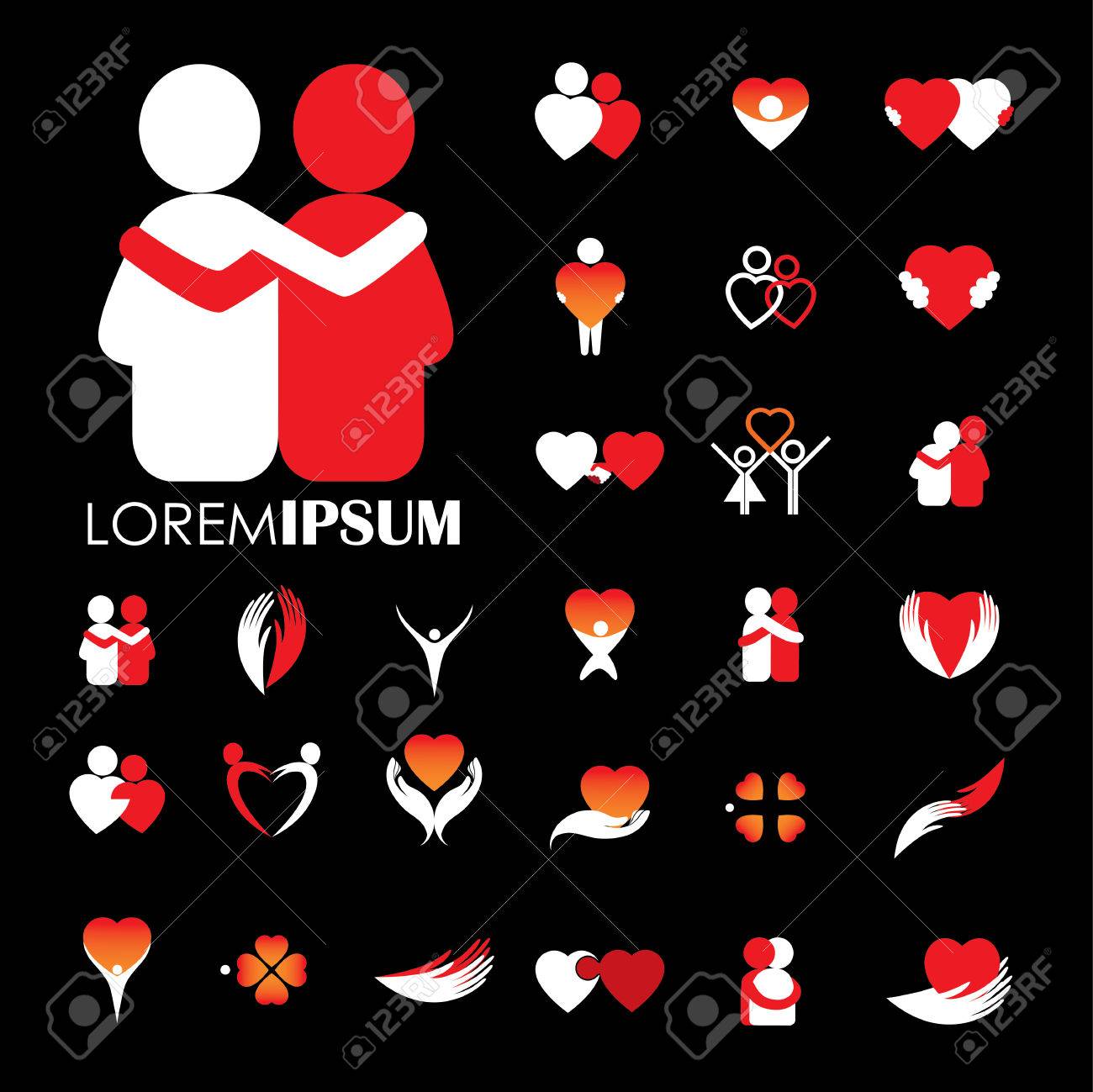 Symbole Der Liebe Und Herz Intimitat Und Empathie Lizenzfrei Nutzbare Vektorgrafiken Clip Arts Illustrationen Image 59210017
