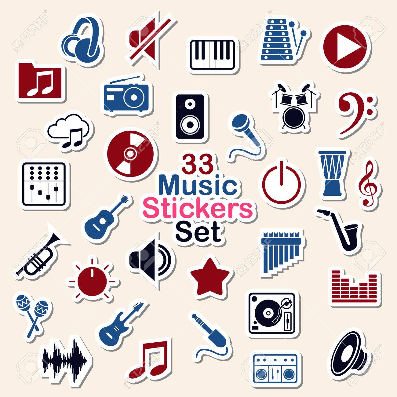 set of music icon