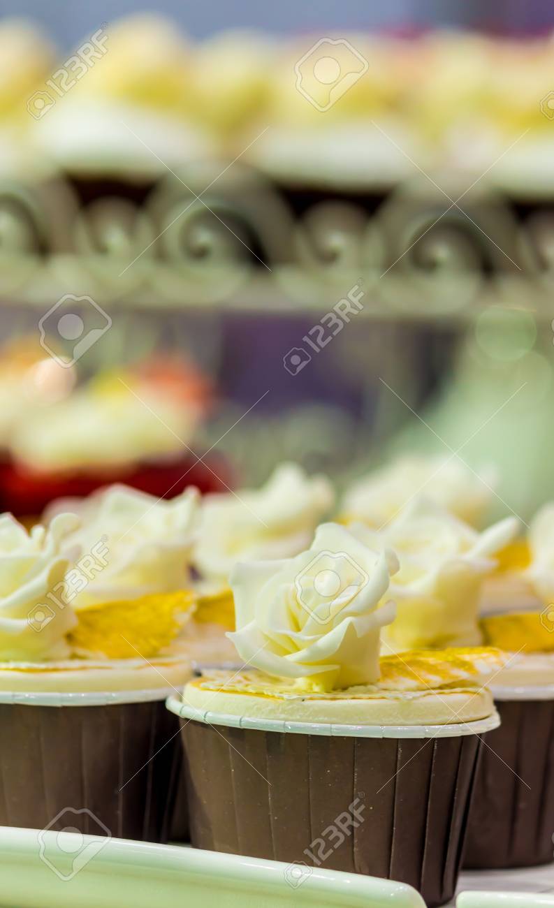 Sweet Beauty Rose Flower On Wedding Cake Decoration Stock Photo Picture And Royalty Free Image Image