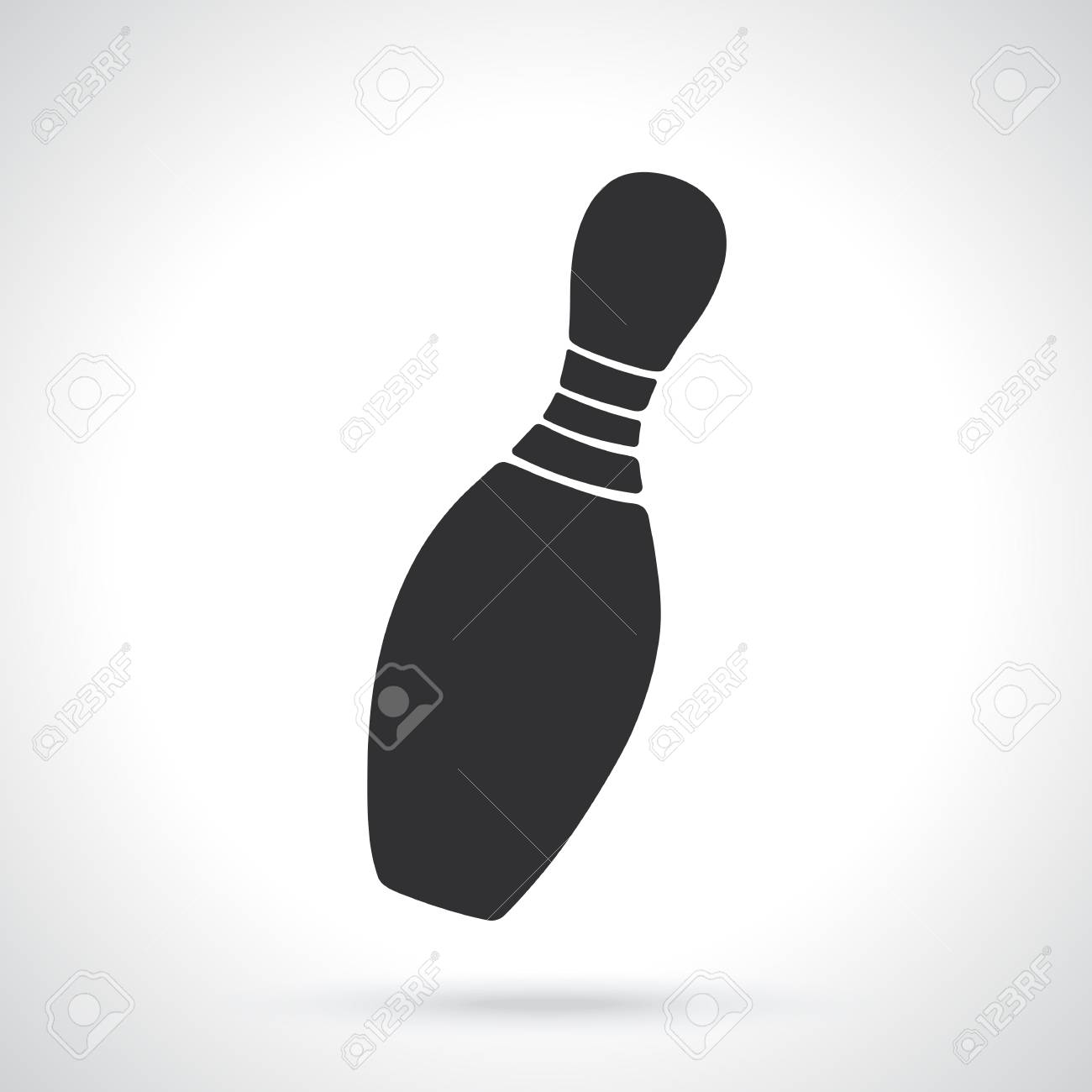 vector illustration silhouette of one bowling pin sports equipment