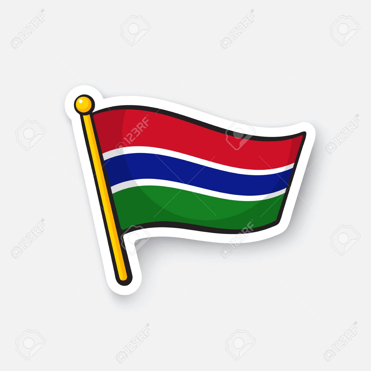 ベクトル イラスト ガンビアの国旗のイラスト素材 ベクタ Image