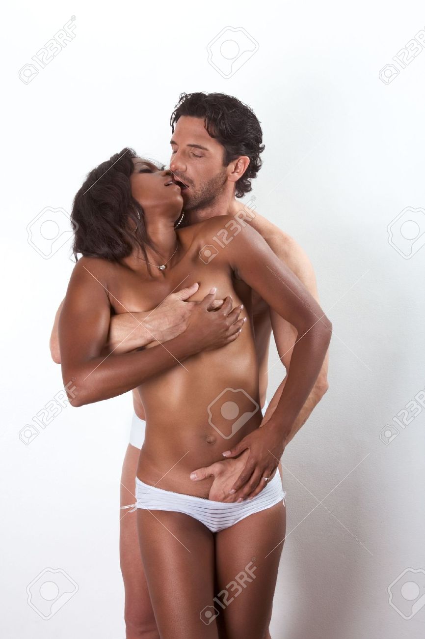 Black Couple Nude - Loving affectionate nude interracial heterosexual couple in affectionate..