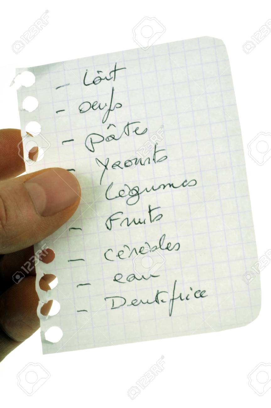 the shopping list shopping list