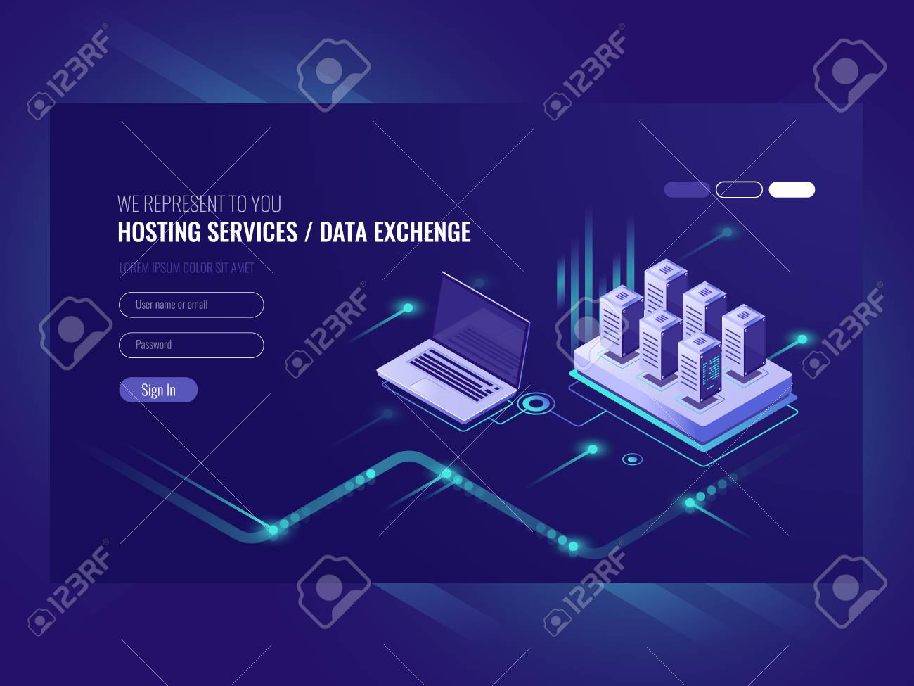 Web Sites Hosting Services Server Room Rack Data Center Data