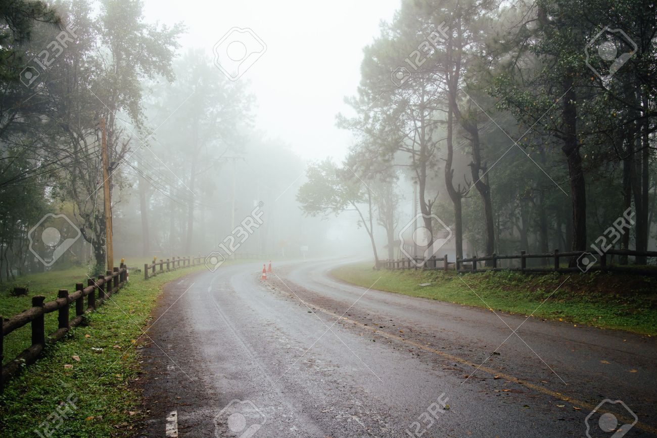 日を雨が降っている霧とタイの霧の田舎の森の中の道 の写真素材 画像素材 Image 日を雨が降っている霧とタイの霧の田舎の森の中の道 の写真素材 画像素材 Image
