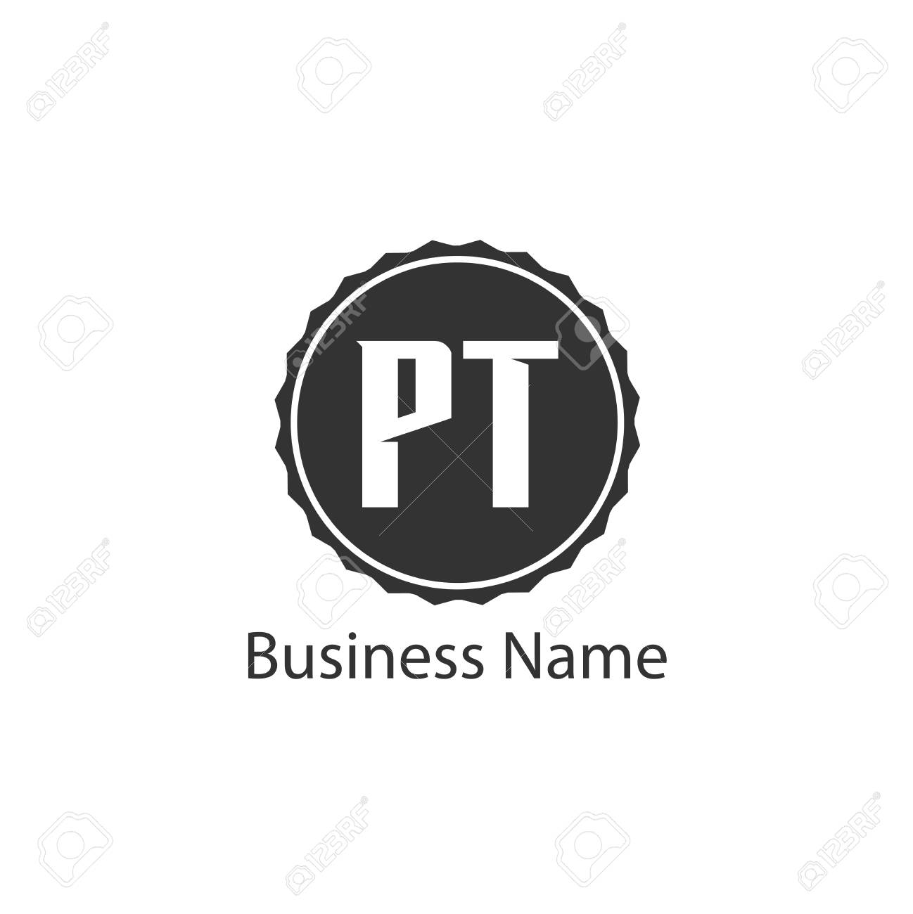 initial letter pt logo template design royalty free cliparts