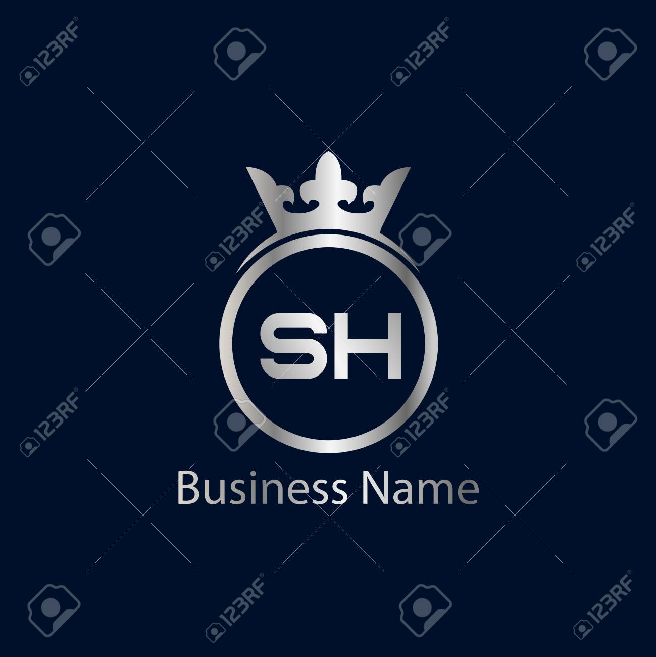 Initial Letter Sh Logo Template Design Royalty Free Cliparts Vectors And Stock Illustration Image