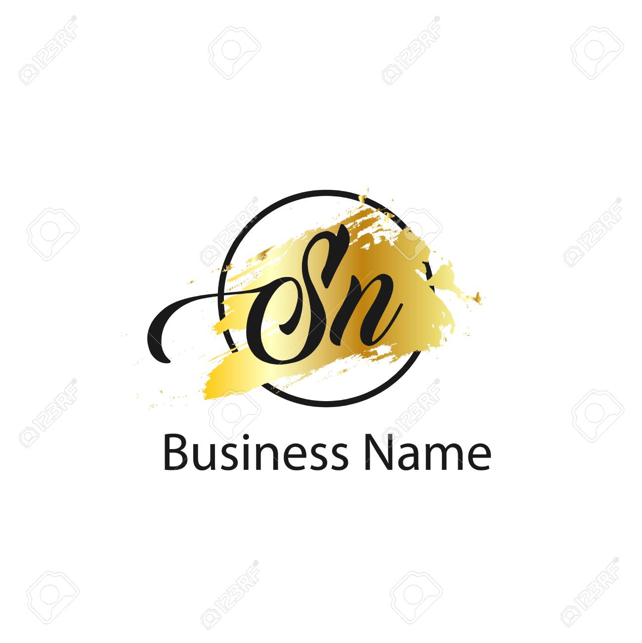 Initial Letter Sn Logo Template Design