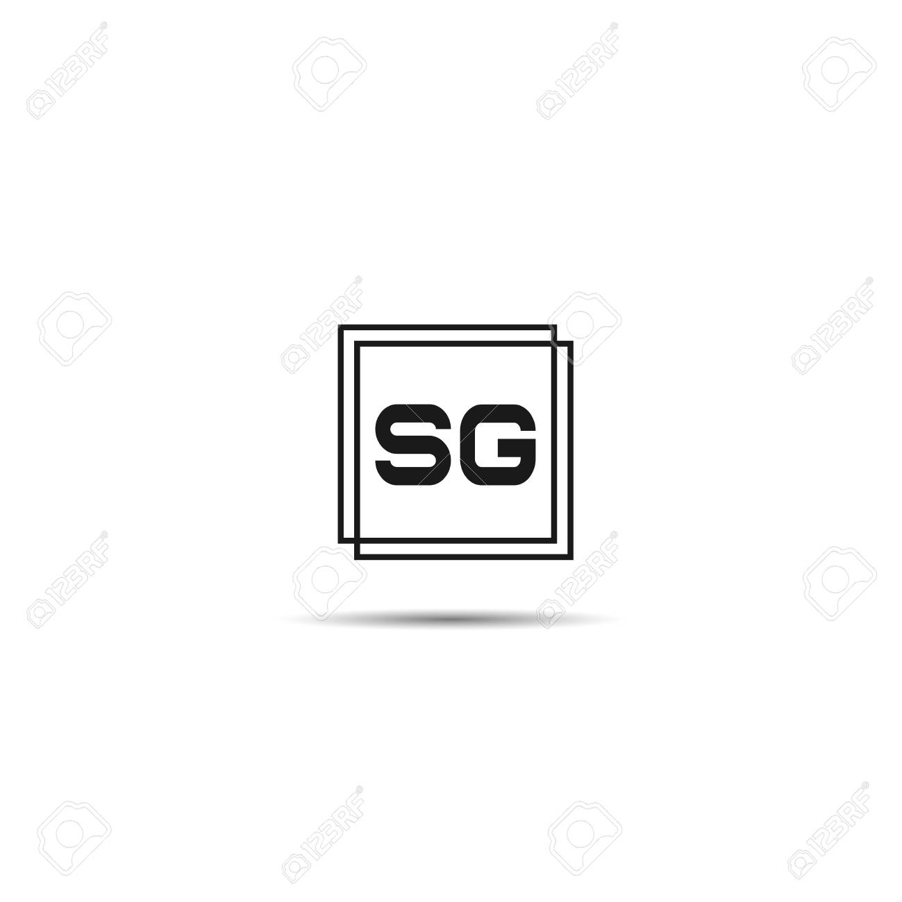 initial letter sg logo template design royalty free cliparts sg template