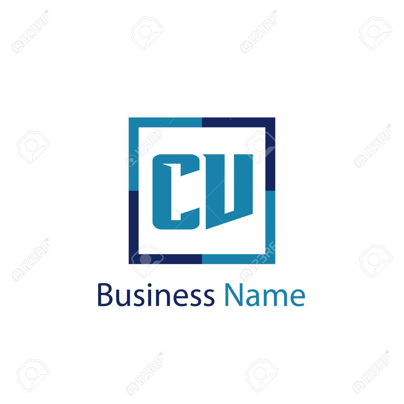 initial letter cv logo template design lizenzfrei nutzbare cv logo