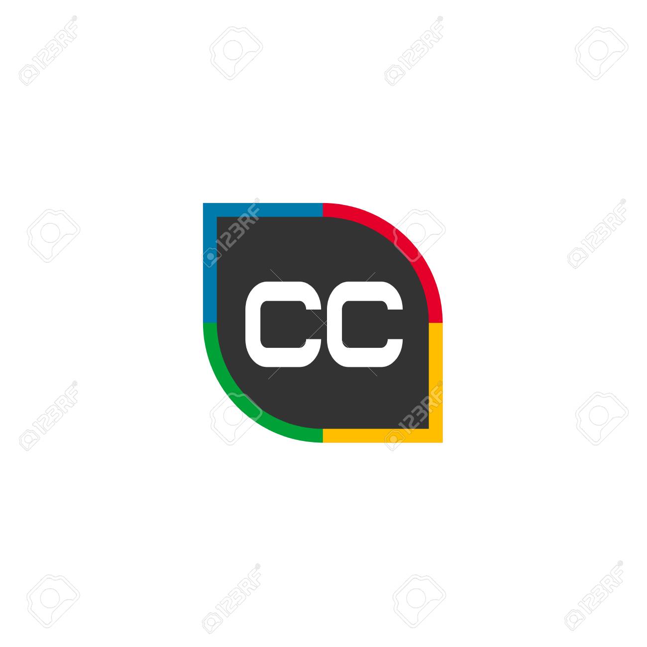 initial letter cc logo template design royalty free cliparts