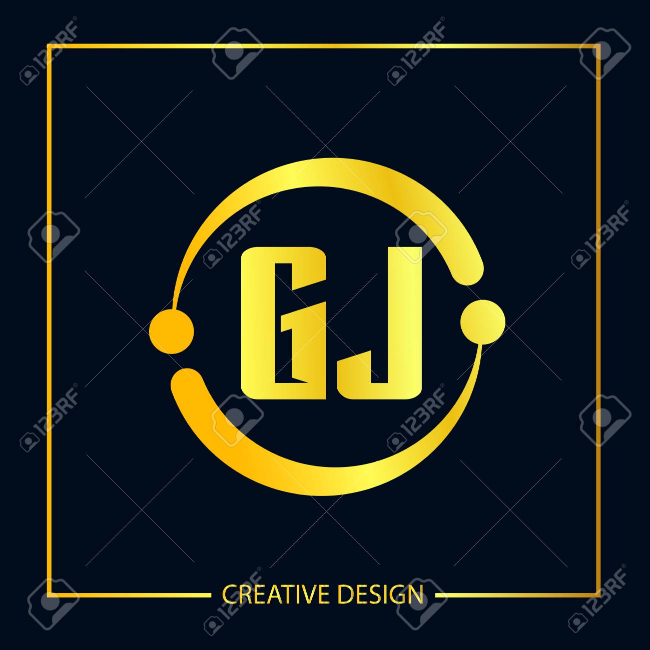 Initial Letter Gj Logo Template Design Royalty Free Cliparts Vectors And Stock Illustration Image