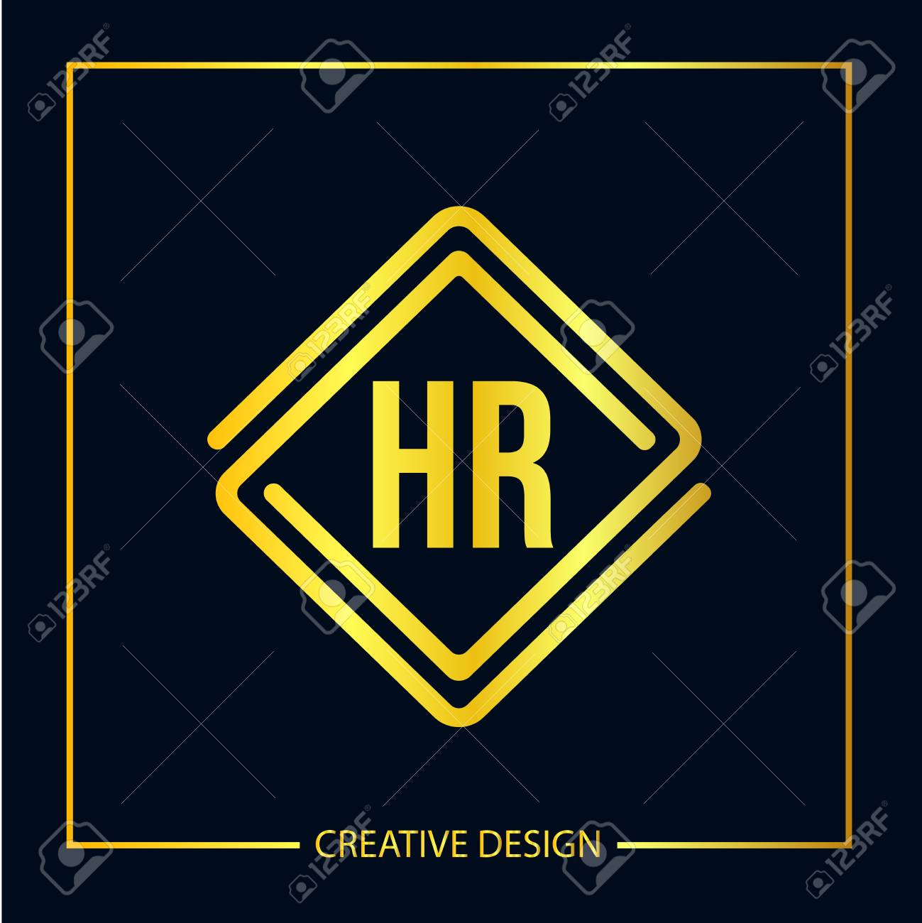 Initial Letter Hr Logo Template Design Vector Illustrator Royalty Free Cliparts Vectors And Stock Illustration Image