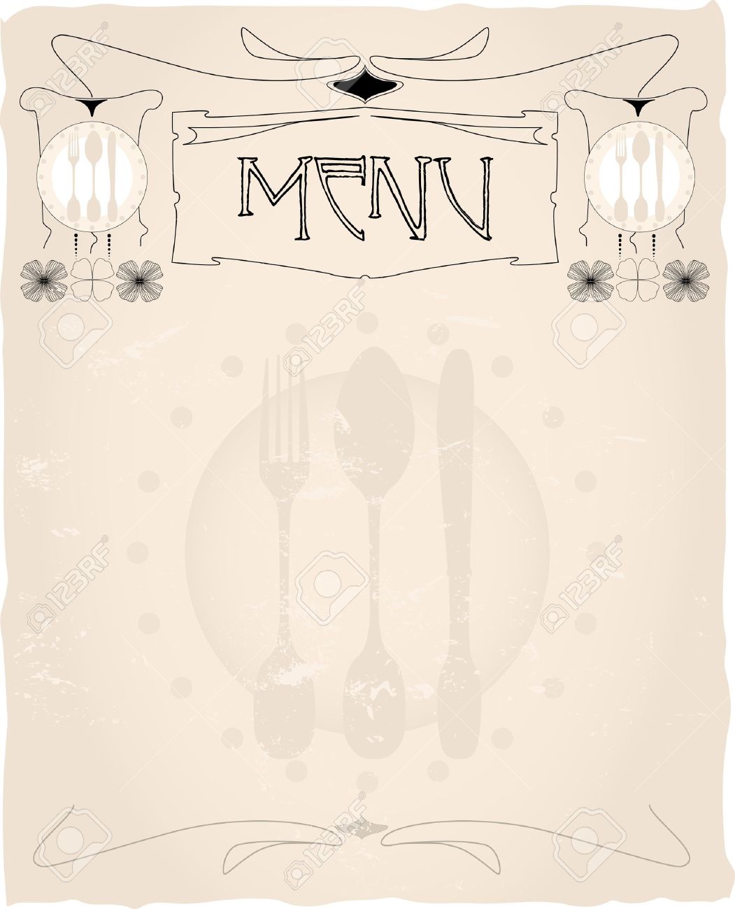 free menu layout