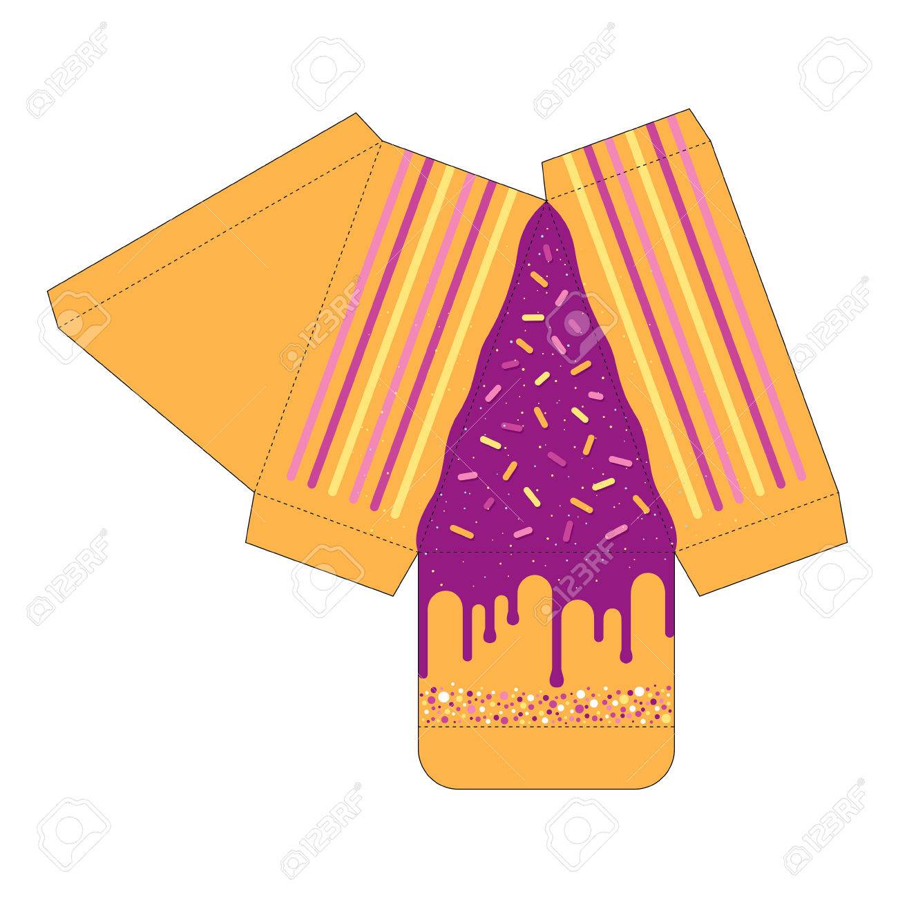 decorated cake slice box