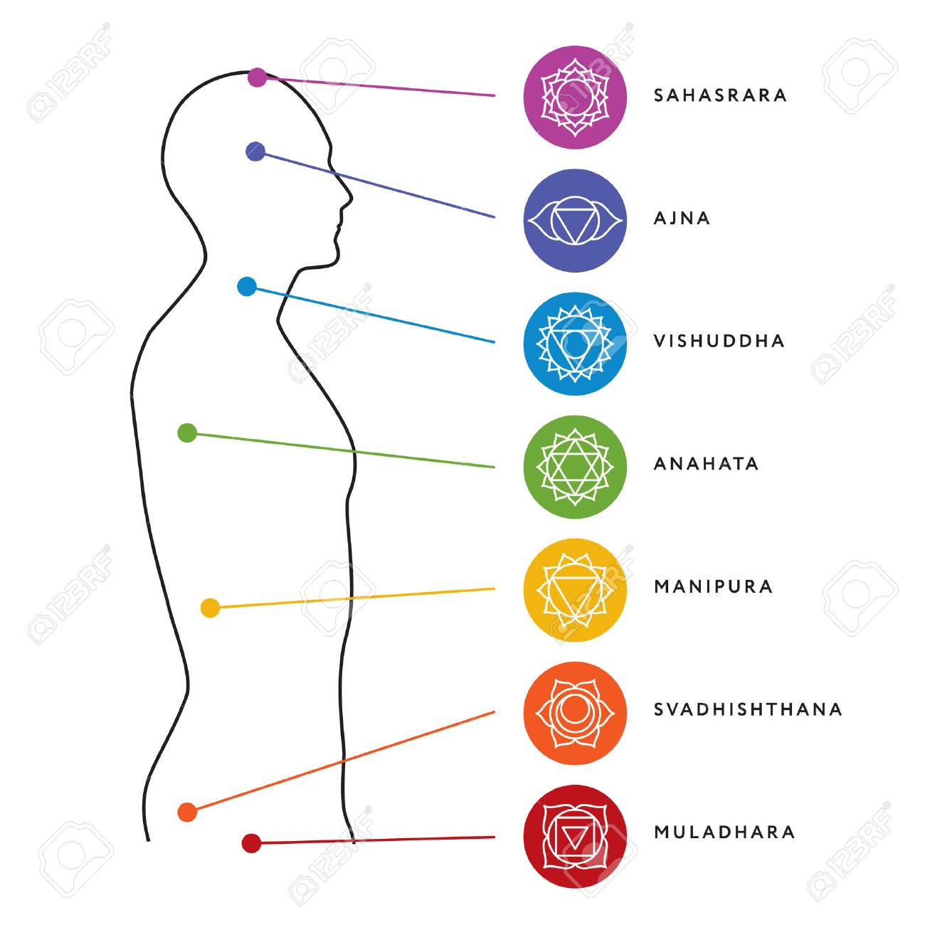 Chakra Location Chart