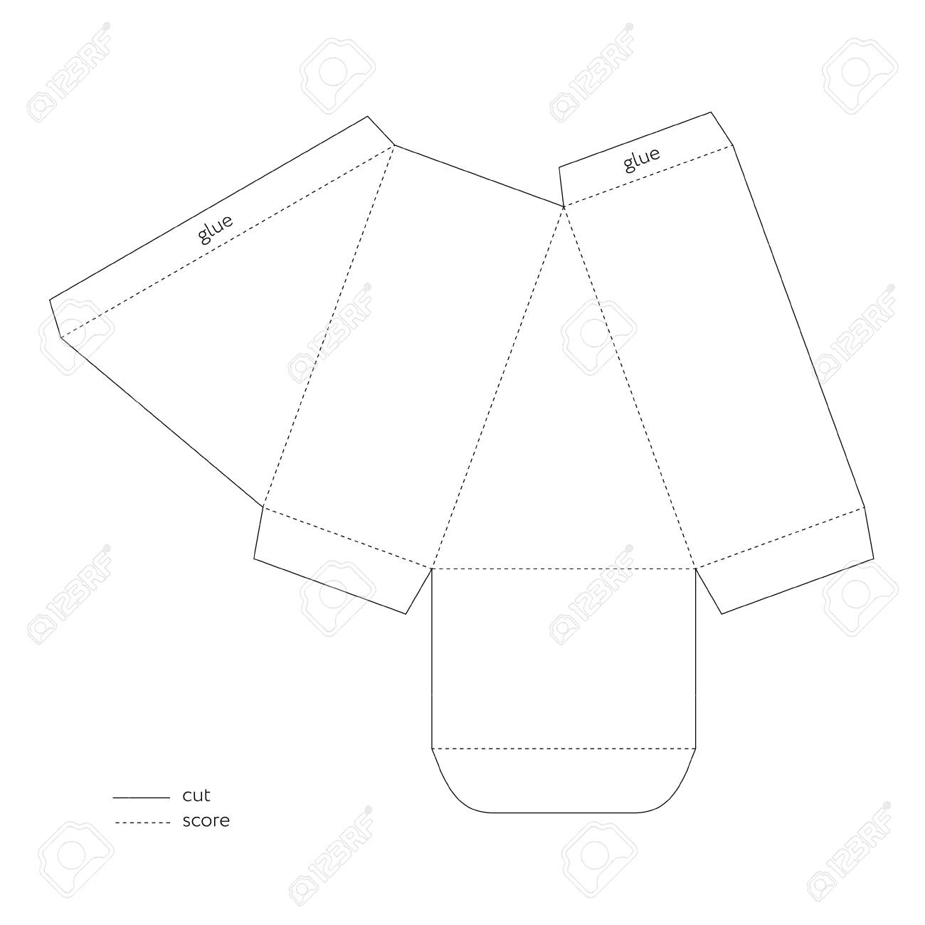 cake slice box cutout