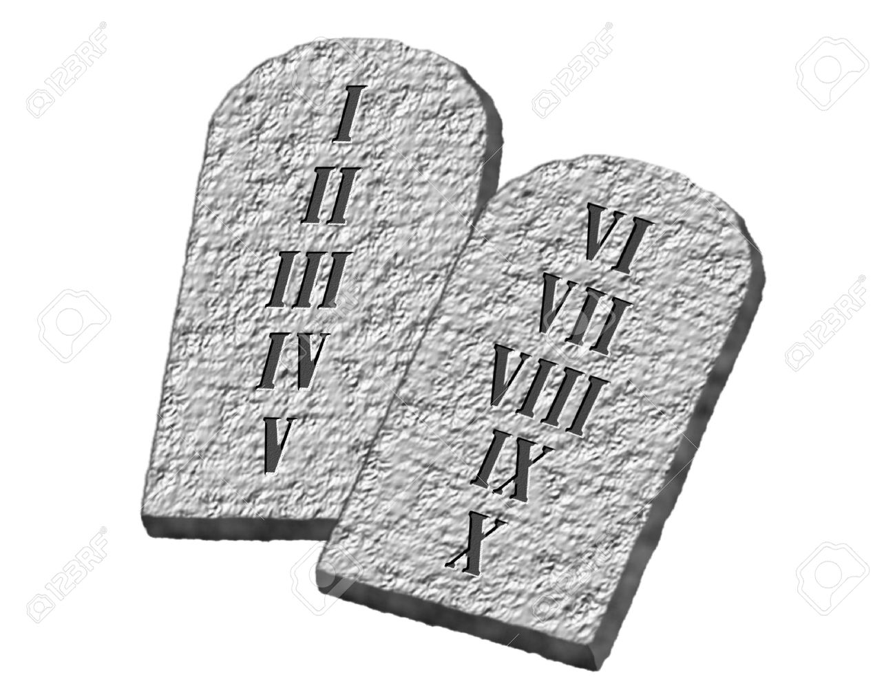 Les Dix Commandements De Moise Ecrit Sur Les Tablettes De Pierres Banque D Images Et Photos Libres De Droits Image 5909930