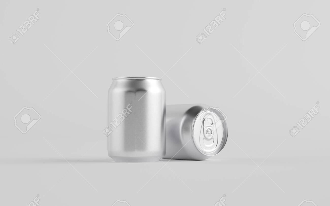 Download 8 Oz 250ml Stubby Aluminium Beverage Can Mockup Two Cans Stock Photo Picture And Royalty Free Image Image 147327448