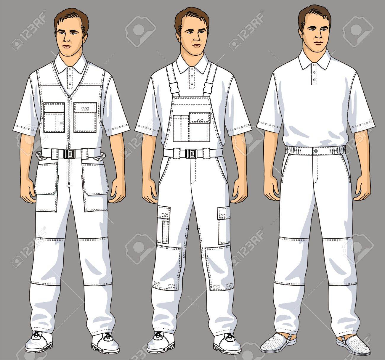 overalls and white shirt