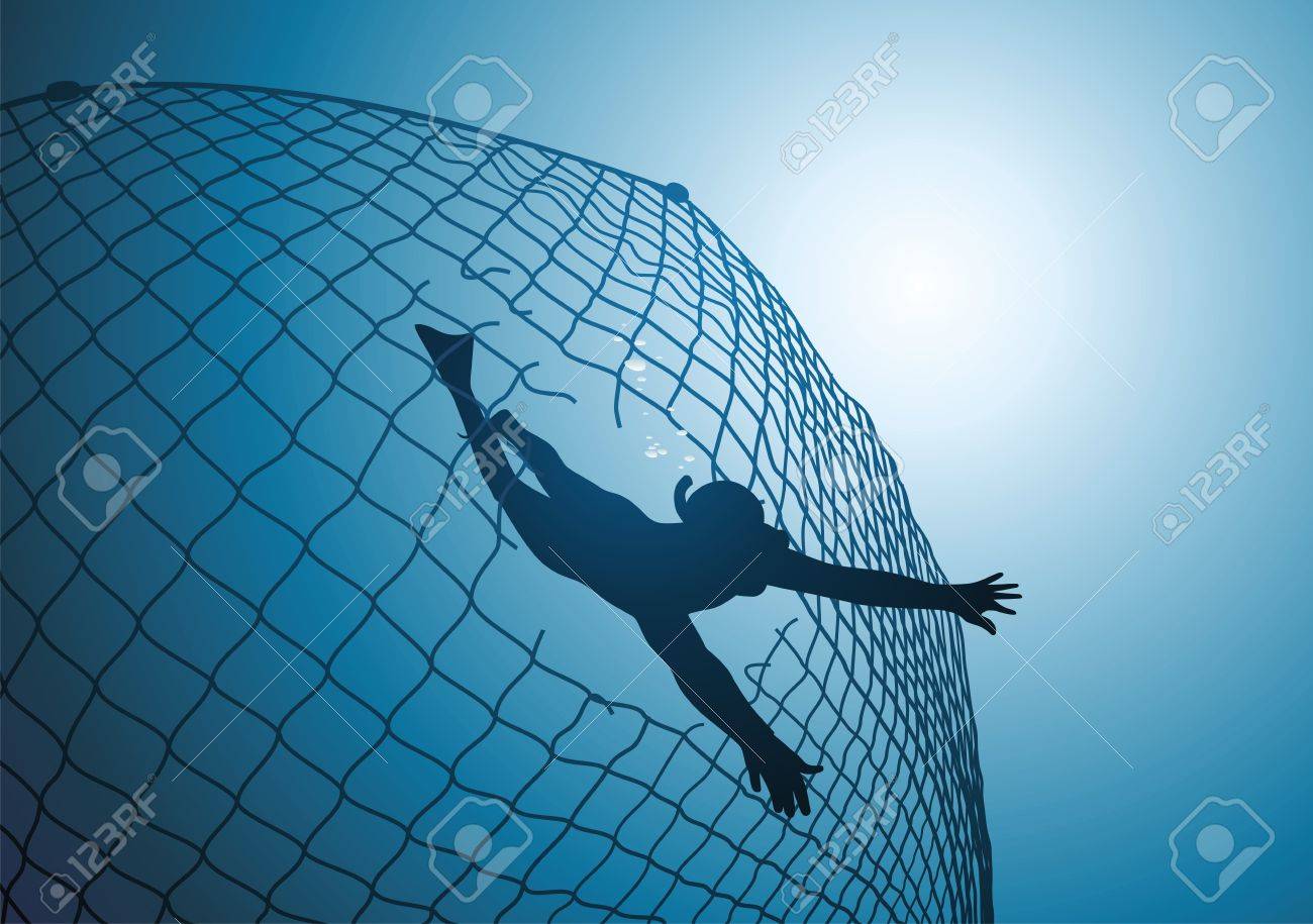 Рыболовная сеть под водой. Морская сеть. Рыбацкая сетка. Рыболовная сеть в воде. Невод 110 метров.