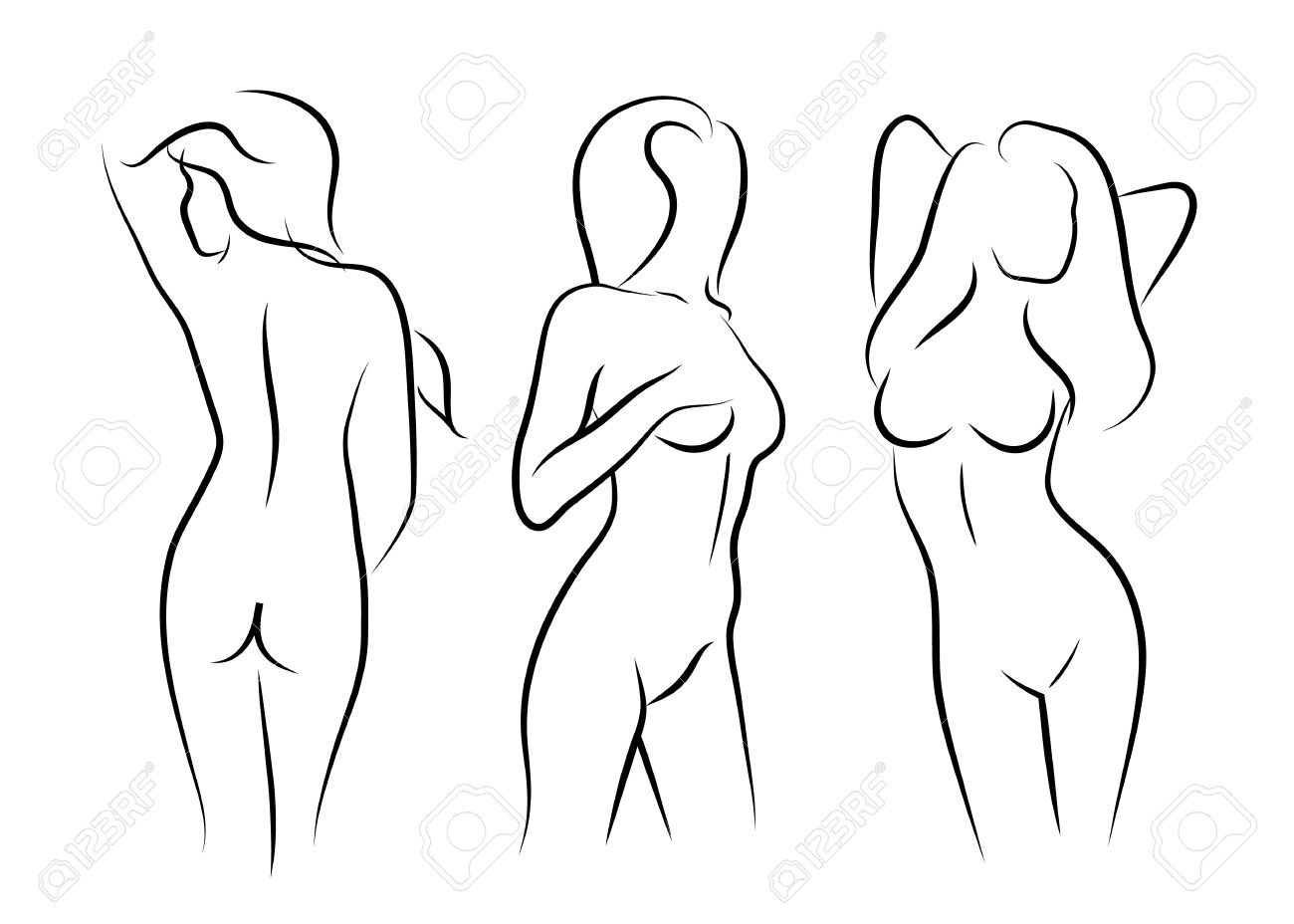Strichzeichnung Frauenakt, Italienische Porno Lesben Models