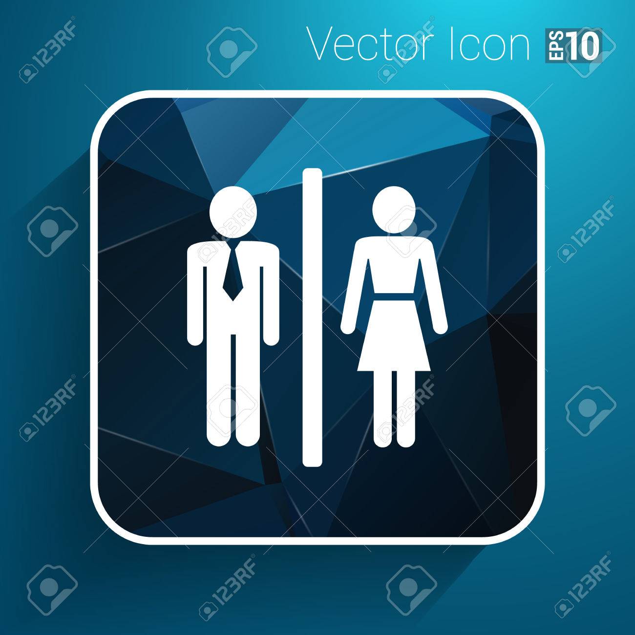 man woman restroom sign icon vector button logo symbol concept