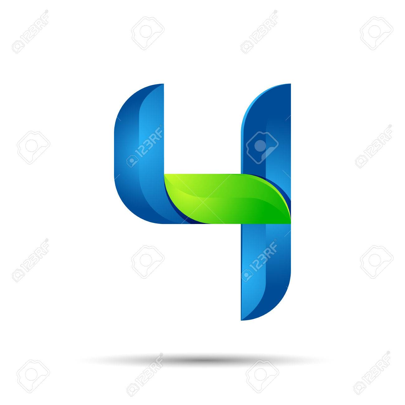 3d Logo Numbers 2 4 Number Stock Vector (Royalty Free) 2308204211