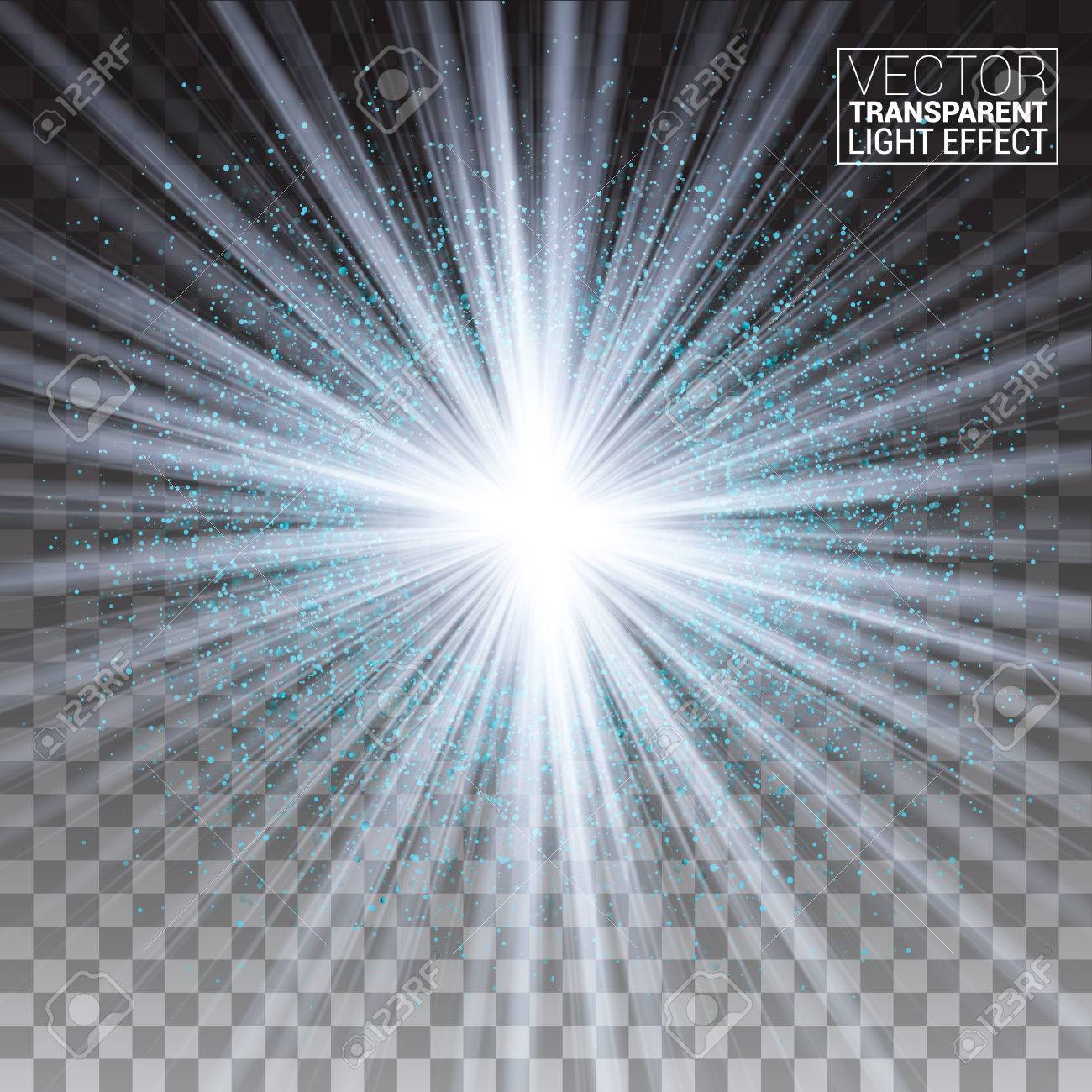 Effet De Lumiere Blanche Magique De Rayons Blancs Isole Sur Fond Transparent Etoile Eclate D Etincelles Elements De Conception Realistes Illustration Vectorielle Clip Art Libres De Droits Vecteurs Et Illustration Image