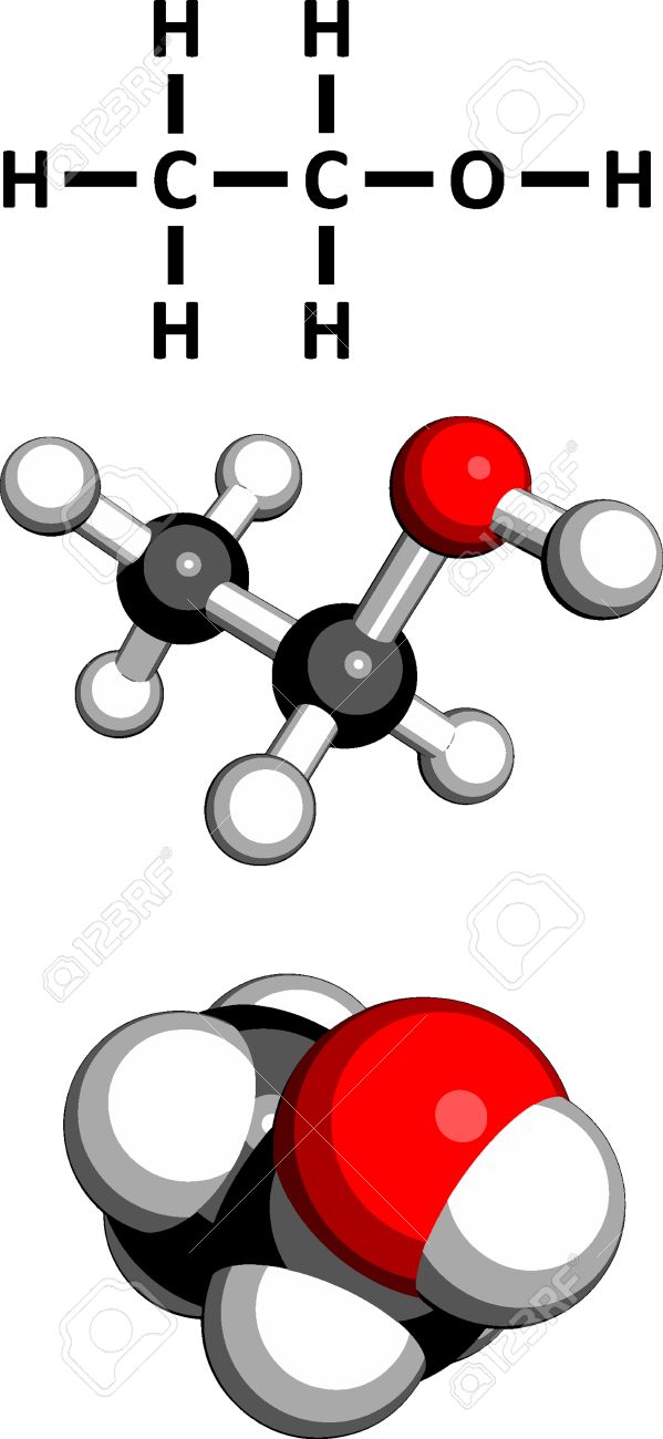 Ethanol Alcohol Molecule Chemical Structure Three Representations Royalty Free Cliparts Vectors And Stock Illustration Image 18409183
