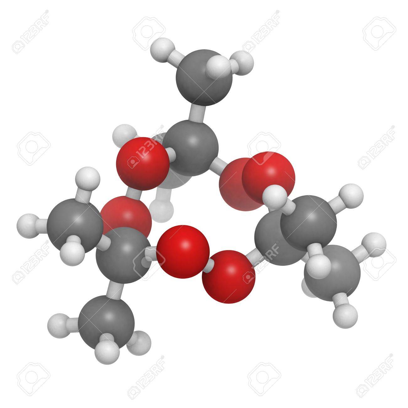 過酸化アセトン Triacetone 過酸化物 Tatp 爆発性の分子 化学構造 原子は従来の色コーディングの球として表される 水素 白 炭素 グレー 酸素 赤 の写真素材 画像素材 Image