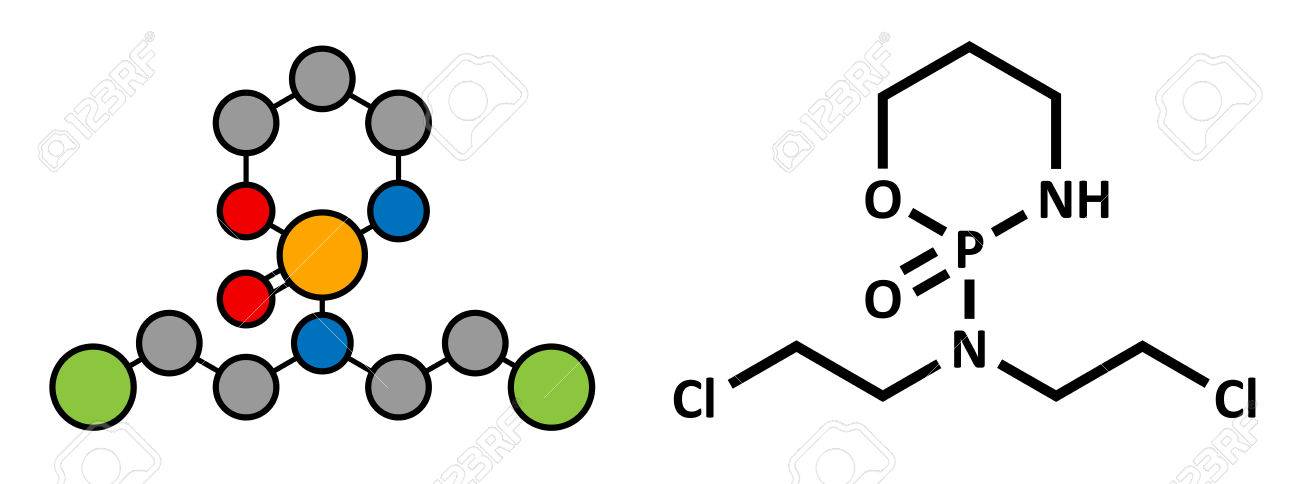 cyclophosphamide cancer chemotherapy drug chemical structure nitrogen mustard