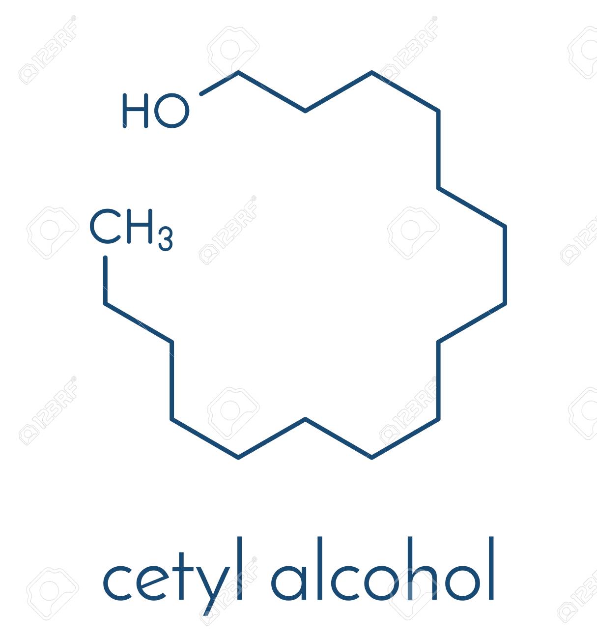 Cetyl Or Palmityl Alcohol Molecule Constituent Of Cetostearyl Alcohol Cetearyl Alcohol Cetylstearyl Alcohol Skeletal Formula Royalty Free Cliparts Vectors And Stock Illustration Image 85870703
