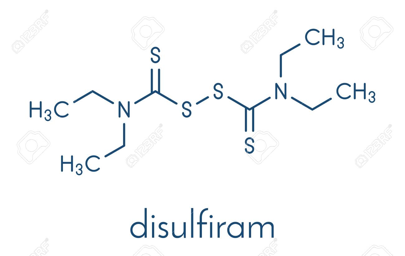 Disulfiram Alcoholism Treatment Drug Molecule Skeletal Formula Royalty Free Cliparts Vectors And Stock Illustration Image 91297560