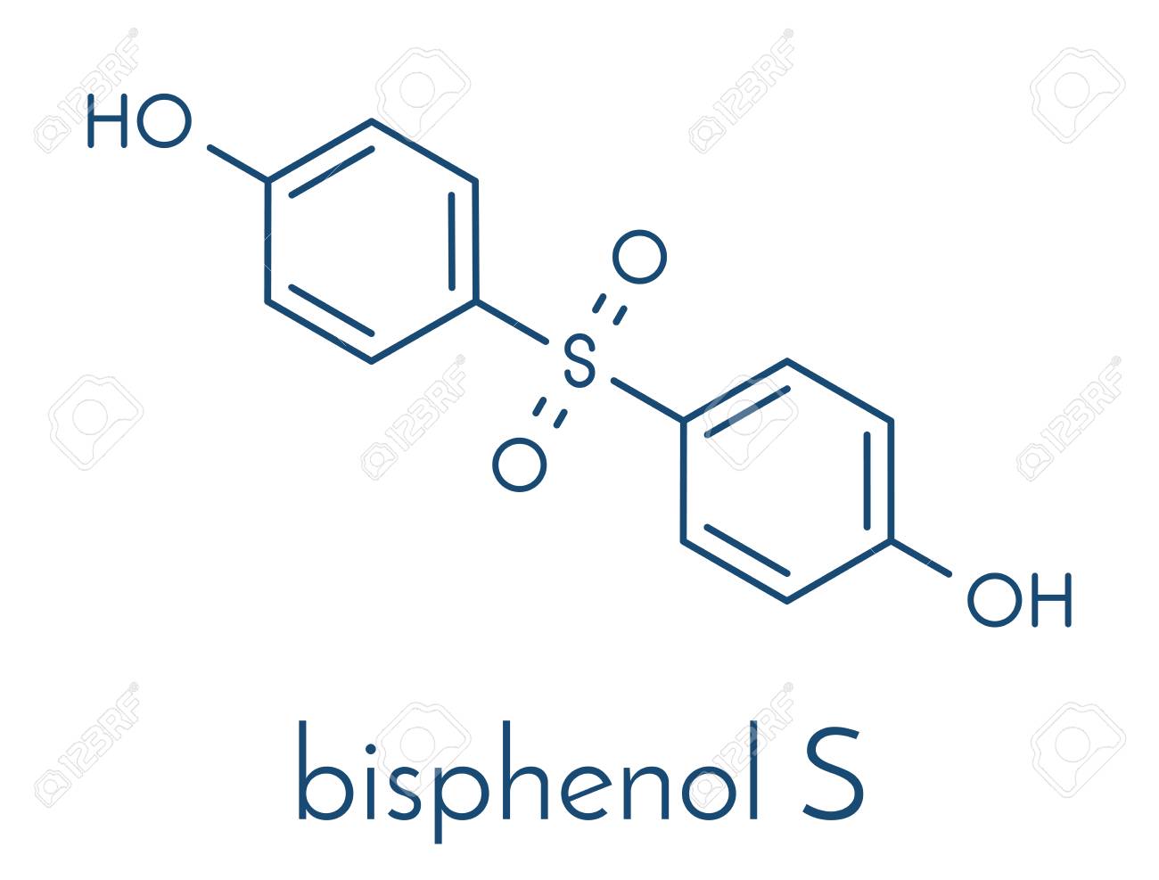 Bisphenol S (BPS) 가소제 분자. 에폭시 접착제에서 경화제로 사용되며 BPA의 대안으로 사용됩니다. 골격 공식. 로열티  무료 사진, 그림, 이미지 그리고 스톡포토그래피. Image 91934874