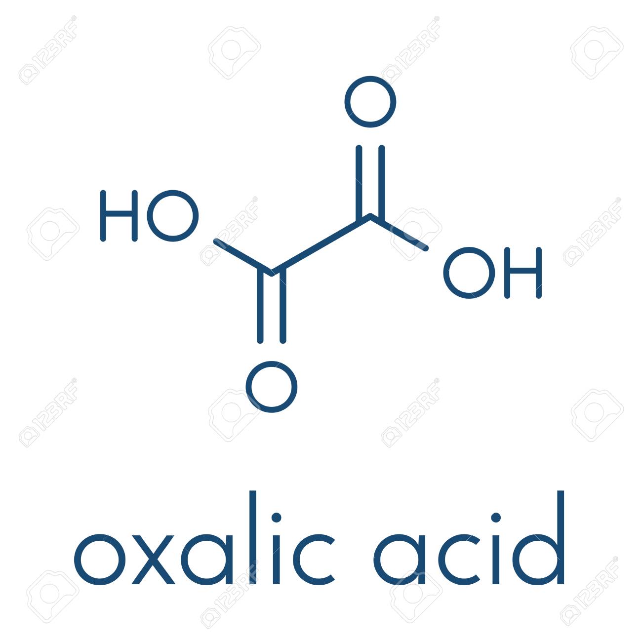 oxalic acid molecule skeletal formula oxalic acid formula