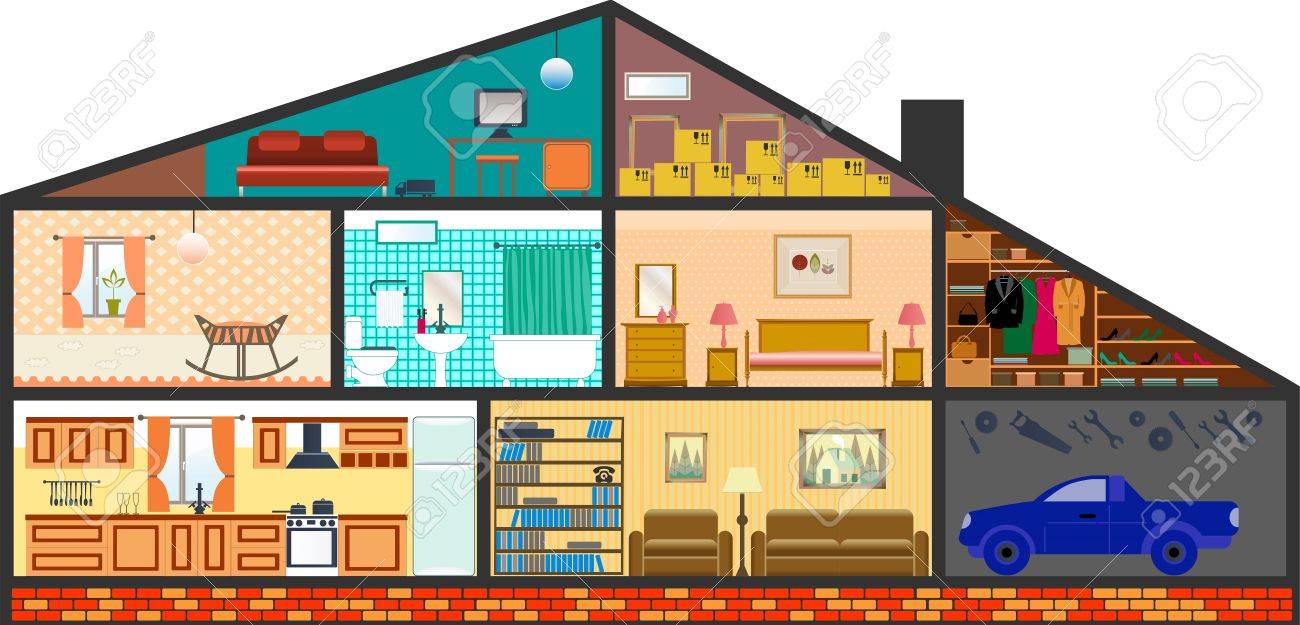 house cartoon interior cartoon
