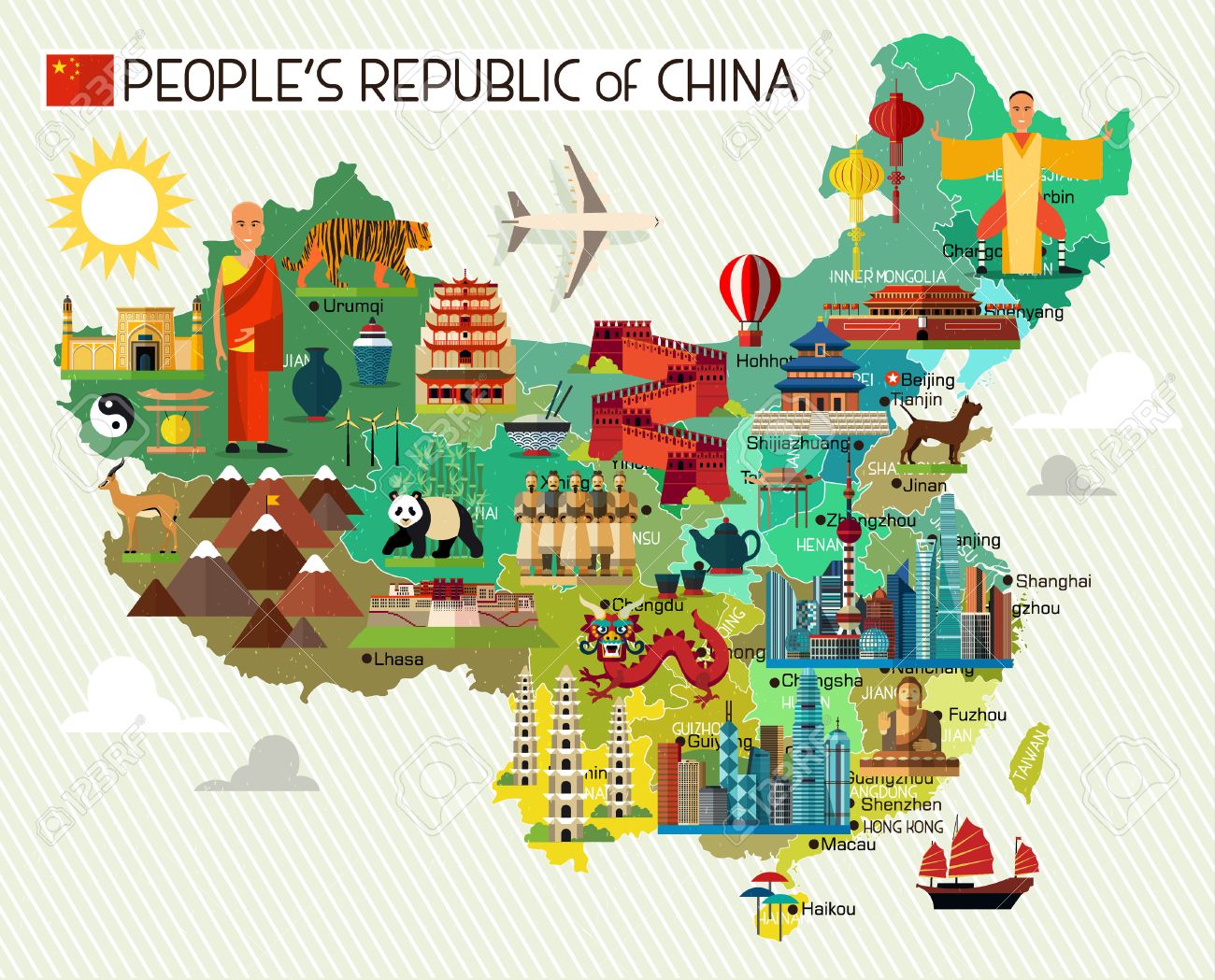 Amazon | 中国 四国 全図 (地図) ポスター | 地図 | 文房具