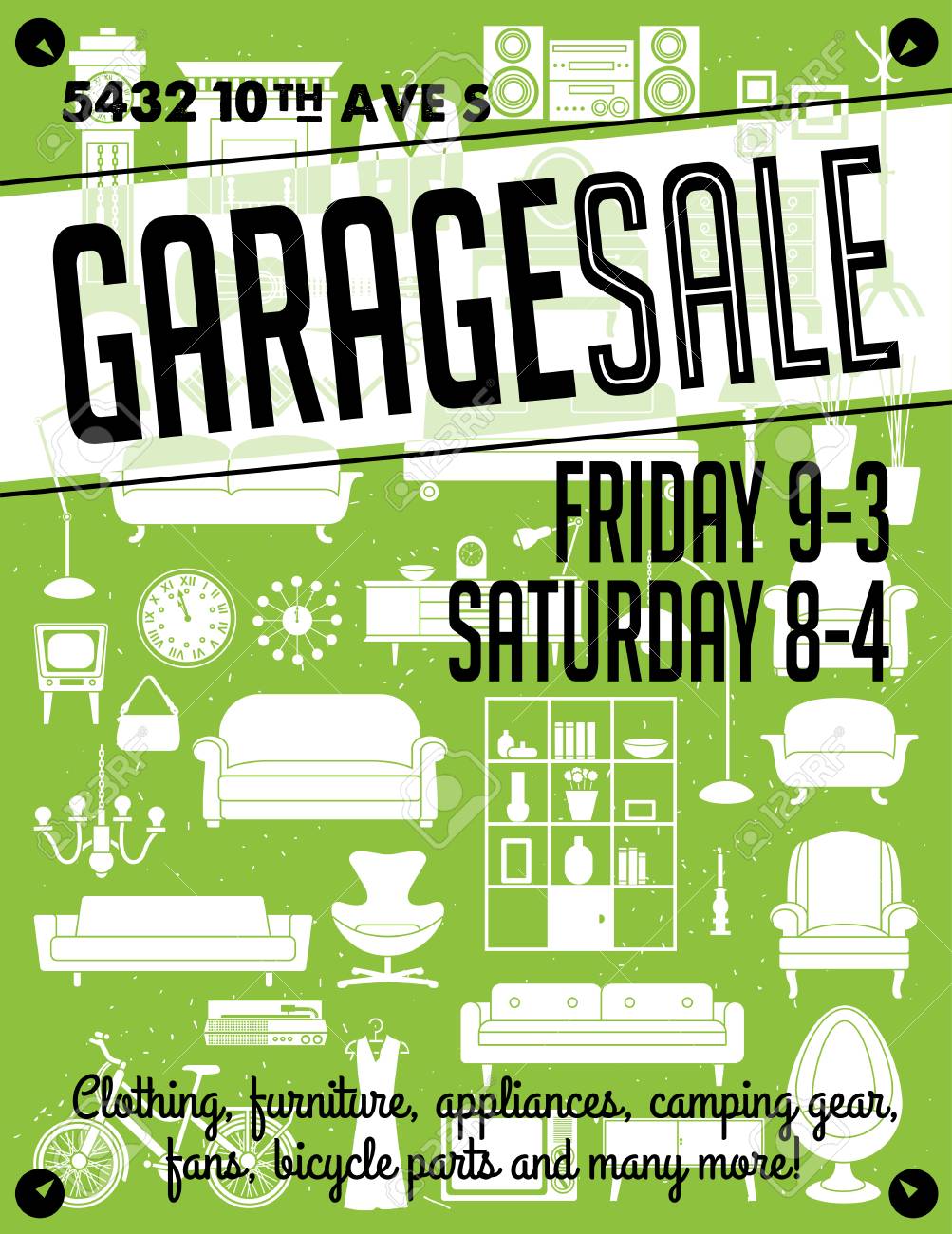 garage sale poster royalty free cliparts vectors and stock garage sales poster