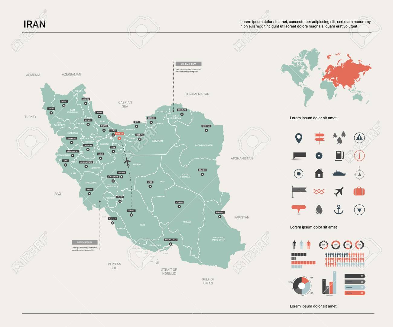 Armenia higt detailed map with subdivisions Vector Image